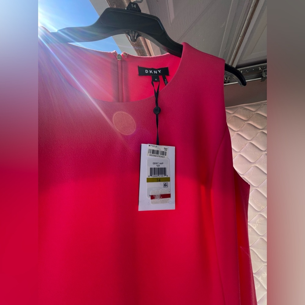 DKNY Pink Dress Size 14 NWT